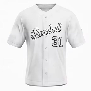Camiseta de Béisbol Transpirable para Hombre, Talla Grande, Tejido de Malla Suelta, Logotipo OEM Personalizado, Impresión Digital, Antibacteriana, Absorbe la Humedad 100% - Product Image 1