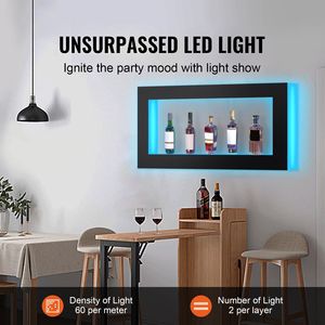48\" LED Lighted Liquor Bottle <b>Display</b> Bar Shelf RF and App Control <b>Wall</b> & <b>Display</b> Shelves - Product Image 2