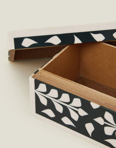 Caja de Joyería Rectangular de Lujo Clásica para el Hogar, Hecha a Mano, de Pino y MDF con Incrustaciones de Hueso, Almacenamiento Personalizado en Color/Tamaño, Diseño Grabado de Alta Calidad - Product Image 4