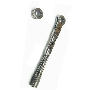 Dental <b>Torque</b> Wrench 4.0mm Hex 6.35mm Hex 10-40ncm Knurled Grip Silver Manual Surgical Instrument Class I - Product Image 6