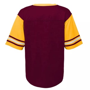 เสื้อกีฬาเบสบอลคอวีแขนสั้นเสื้อทีมซอฟต์บอล - Product Image 2