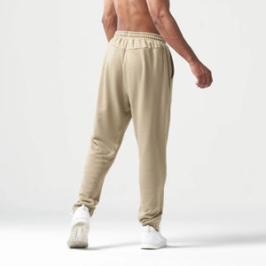 Pantalones de chándal casuales para hombre, de algodón tejido con lavado ácido, de corte holgado medio, con logotipo, de forro polar, ecológicos, ligeros, elásticos y de pierna ancha - Product Image 5