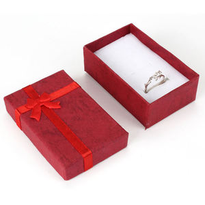 Luxury Ribbon Paper Jewelry <b>Box</b> Custom Logo <b>Gift</b> <b>Box</b> For Ring Necklace <b>Earring</b> Pendant Packaging - Product Image 5