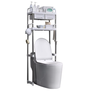 OEM/ODM Vietnam <b>Bathroom</b> Toilet Storage Rack Organizer Shelf Space Saving Storage Holder for Home <b>Bathroom</b> Use - Product Image 1