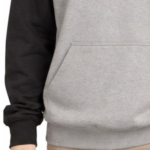 Sudadera con Capucha Henley Personalizada para Hombre, con Mangas en Contraste, Bloques de Color, Cuello de Tres Botones, Felpa de Algodón - Product Image 4