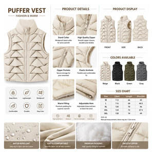 Veste sans manches matelassée respirante pour homme, idéale pour l'extérieur – Collection Hiver – Offre Spéciale - Product Image 5