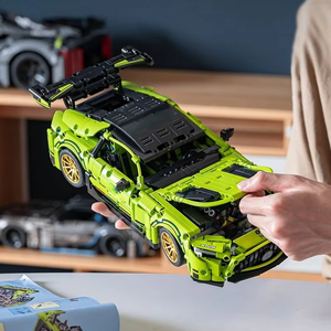 1466 Piezas de Bloques de Construcción de Auto Deportivo Negro a Escala 1:14, Juguete de Ladrillos para Armar, Regalo de Cumpleaños para Niños - Product Image 4