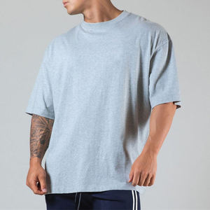 เสื้อยืดโอเวอร์ไซส์ผู้ชายสั่งทำขายส่ง ผ้าถักไซส์ใหญ่พิเศษ สำหรับเล่นกีฬาและสวมใส่ลำลอง ออกแบบลายพิมพ์ซิลค์สกรีน - Product Image 4