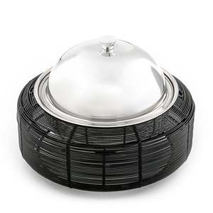 Plato de Servir de Alambre de Hierro con Tapa de Acero, Diseño Fantástico, de la Mejor Calidad, Forma Redonda, para Servir Alimentos al por Mayor - Product Image 5