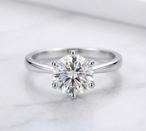 Bagues en Moissanite en Argent Sterling 925, Bagues Artisanales en Pierres Précieuses, Bijoux Bohèmes Élégants, Bagues Statement Scintillantes en Cristal - Product Image 1