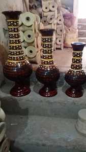 Juego de 3 macetas de madera de mango, maceteros de madera hechos a mano, recipientes decorativos para el hogar, jardín, interior y exterior. - Product Image 2