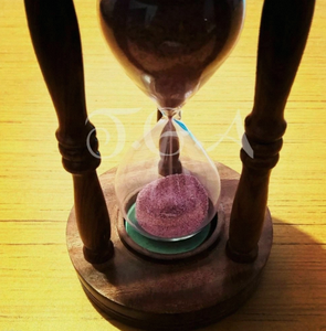 Wooden Sand <b>Timer</b> Hourglass Round Desk Decor Vintage Traditional Sandclock for Home Office - Product Image 2