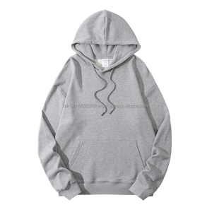 Sweat-shirts et hoodies pour hommes en coton 100% de qualité supérieure, coupe ample, poids lourd, impression personnalisée du logo, manches régulières, OEM - Product Image 2