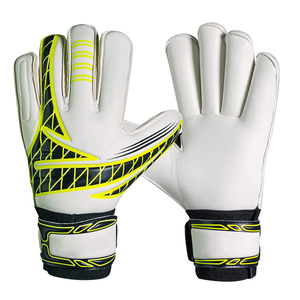 Gants de gardien de but professionnels en cuir de vachette, paume en latex allemand, séchage rapide, confortables, gants de gardien de but de football, logo OEM personnalisé - Product Image 1