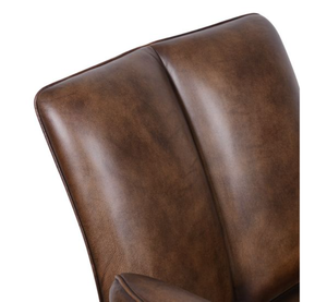 Brown Upholstered Swivel <b>Dining</b> <b>Chair</b> Leisure Armchair Metal Base Revolving Side <b>Chair</b> for Home Hotel - Product Image 4