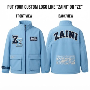 เสื้อแจ็คเก็ต ZAINI พรีเมียม 220gsm ผ้าซอฟต์เชลล์ สำหรับผู้ชาย ฤดูใบไม้ร่วง เป็นมิตรกับสิ่งแวดล้อม ระบายอากาศได้ดี กันลม คอตั้ง ผลิตจากโพลีเอสเตอร์ผสมอีลาสเทน มีฮู้ด - Product Image 1