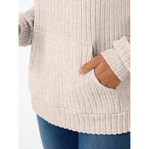 2025 sweat à capuche surdimensionné pour femmes à manches longues automne et hiver pulls décontractés avec poche zippée lâche polaire motif 3D - Product Image 1