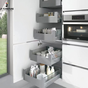 JY Vietnam Conception moderne de luxe RTA en forme de L MDF de qualité supérieure Projets résidentiels Armoires de cuisine modernes - Product Image 3