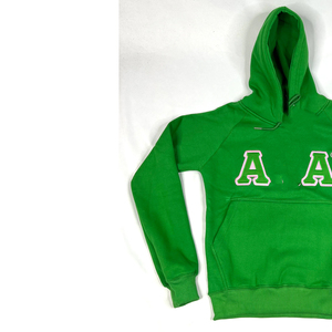 Alpha |   Kapa |   Sweat à capuche Alpha Custom Greek Organization en molleton épais avec lettres en chenille, style universitaire streetwear, unisexe pour hommes et femmes - Product Image 4