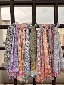 Paréo de plage personnalisé en coton, vente en gros, couverture de plage exclusive, magnifique paréo blanc à imprimé floral en coton pour femmes - Product Image 5