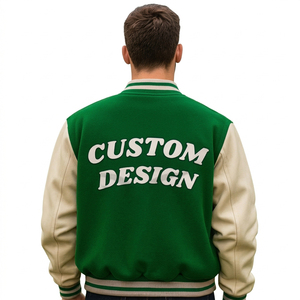 Custom Varsity Jacket Casual <b>Coat</b> Trending Clothing OEM Winter Custom Embroidery <b>Long</b> Sleeve Casual Slim Fit Varsity Jacket <b>Men</b> - Product Image 4