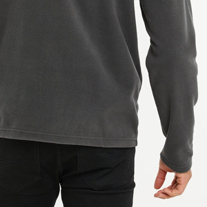 Sudadera de Forro Polar con Cierre de Cremallera de un Cuarto para Hombre, Color Gris Oscuro, Corte Regular, Estilo Casual para Otoño, Cuello Alto, Manga Larga, Transpirable - Product Image 5