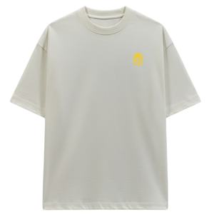 T-shirt Homme Oversize Gris Clair Manches Courtes Col Rond Coton Décontracté Streetwear Haut Logo Poitrine Discret Été - Product Image 2