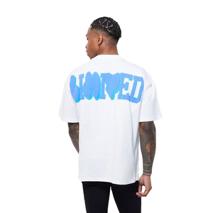 Camiseta Extra Grande de Algodón 100% con Logotipo Personalizado, Diseño y Estampado 3D en Relieve para Hombre - Product Image 1