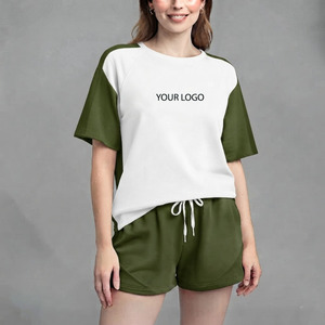 Custom Women Olive Graphic T Shirt <b>Mesh</b> Short <b>Set</b> Money Character Print Streetwear Oversized Summer Tracksuit Outfit Brand - Product Image 5