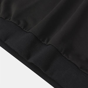 Sudadera con capucha colorblock para hombre, color caqui, negro y blanco, con paneles diagonales, diseño asimétrico, puños acanalados, estilo urbano - Product Image 4