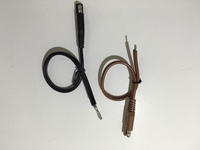 Kabel Harness Sepeda Motor Tahan Air 2 Pin Connector 18 Awg SPT-2 Male Cigarette Plug Kabel Daya Listrik Hitam 300V 610mm