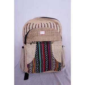 Sac à dos artisanal unisexe de taille moyenne en toile 100% coton, léger, vintage, 20L, avec fermeture à glissière et boucle, logo artisanal, pour les voyages - Product Image 6