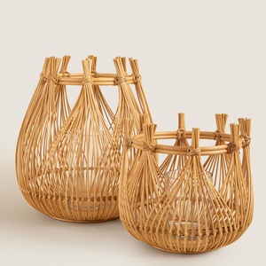 Vietnamese producer eco-friendly rattan lantern <b>tealight</b> <b>holder</b> best prices handmade lanterns - Product Image 3