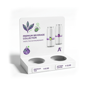 Exhibidor Promocional de Botellas Verdes de PVC, Diseño Personalizado, Capacidad para 4 Latas, para Tiendas Minoristas, Supermercados, Publicidad de Bebidas - Product Image 4