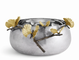 Cuenco Metálico Premium Hecho a Mano con Diseño de Hoja de Ginkgo, Vajilla Decorativa Oriental para Regalo, Elegantes Accesorios para el Hogar - Product Image 1