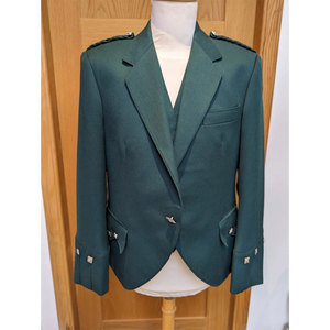 Argyle Traditional Tartan Green Kilt Jackets with 5 Buttons Vest <b>Wedding</b> <b>Top</b> High-Quality Traditional Men's Wear - Product Image 1