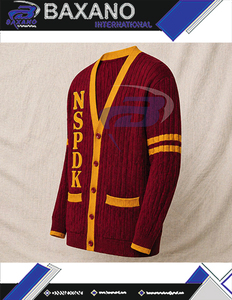 NSPDK Sorority <b>Cardigan</b> <b>Sweater</b> Yellow Embroidery Stylish College Apparel for Women Winter Knitwear Casual Acrylic Knit <b>Sweater</b> - Product Image 6