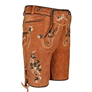 BAVARIAN SHORTS LEDERHOSEN SUEDE CUERO TRACHTEN HOMBRE LLEVA OKTOBERFEST SHORT - Product Image 1