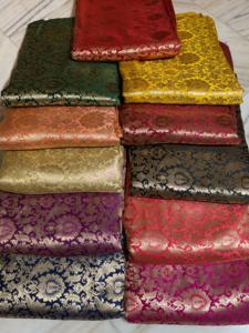 Rich Woven Knitted Eco-Friendly Medium Weight Brocade Jacquard Silk Fabric for Wedding Sarees Bridal Lehenga Dresses Girls Boys - Product Image 6