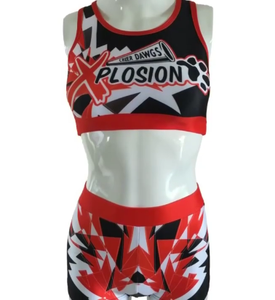 Ensemble 3 pièces personnalisé pour cheerleading : Crop top, short et veste – Tenue de cheerleading sur mesure - Product Image 4