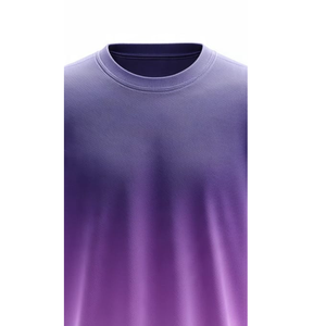 Men's Gradient Ambre <b>Purple</b> O-Neck Short Sleeve T-<b>Shirt</b> Regular Fit Knitted Breathable Casual Solid Color Summer Tee - Product Image 2