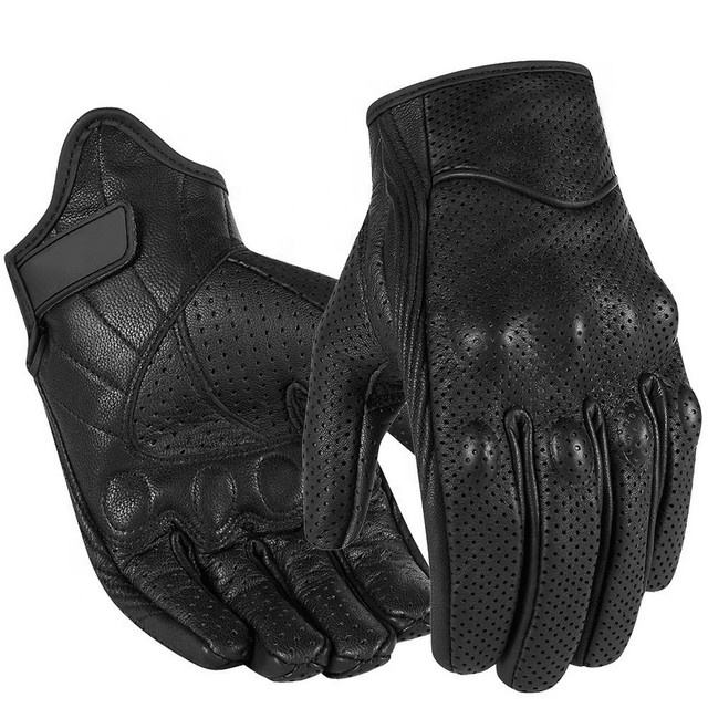 Direct Factory Best Quality Custom Summer Cool Cafe Racer Motorcycle  Leather Protective Gloves with Hand Grips