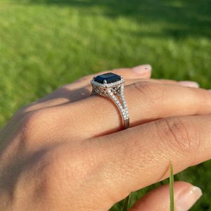 Elegant 925 Silver Gold Finish Lab Grown Diamond <b>Ring</b> <b>Adjustable</b> Statement <b>Ring</b> Brilliant Stone Setting Fashion Jewelry Gift - Product Image 3