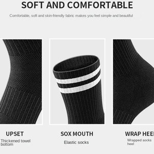 Athletic Crew <b>Socks</b> Gray Cotton Polyester Spandex Breathable Running Sports <b>Socks</b> for Adults Summer Use - Product Image 3
