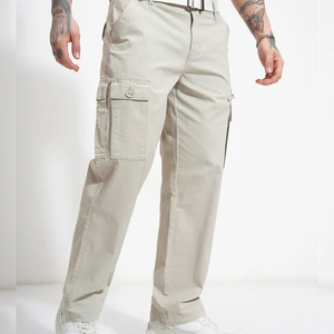 <b>Men</b>’s <b>Cargo</b> Pants Canvas Casual Multi Zipper Pocket Breathable Quick Dry Outdoor <b>Jogger</b> Style Mid Waist Custom Wholesale - Product Image 4