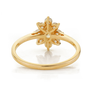 Anillo de Diamantes Reales en Oro Amarillo Real K14, Diseño Lujoso y Elegante, Apilable, para Propuesta de Matrimonio, Joyería OEM ODM - Product Image 6