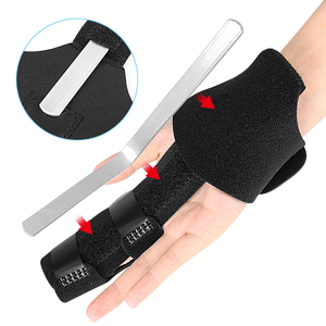 Attelle de Stabilisation des Doigts à Deux Plaques en Aluminium Réglables avec Crochet et Boucle SBR pour Immobilisation des Doigts - Product Image 3
