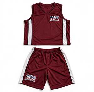 Uniforme de Baloncesto Color Granate para Hombre, Número 23 Blanco, Transpirable, 100% Poliéster, Jersey y Pantalones Cortos con Impresión Digital para Adultos PADA PRIME - Product Image 3
