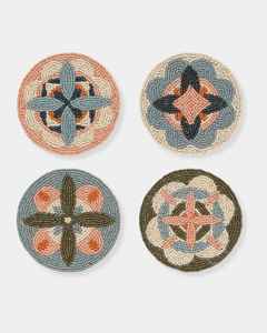 Posavasos de cuentas de vidrio decorativas hechas a mano, diseñados para la hora del té, servir café y una presentación elegante para la hospitalidad de los invitados. - Product Image 5