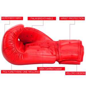 Gants de boxe en cuir synthétique personnalisés, confortables, taille professionnelle, pour le sport, prix de gros, fabriqués au Pakistan - Product Image 6